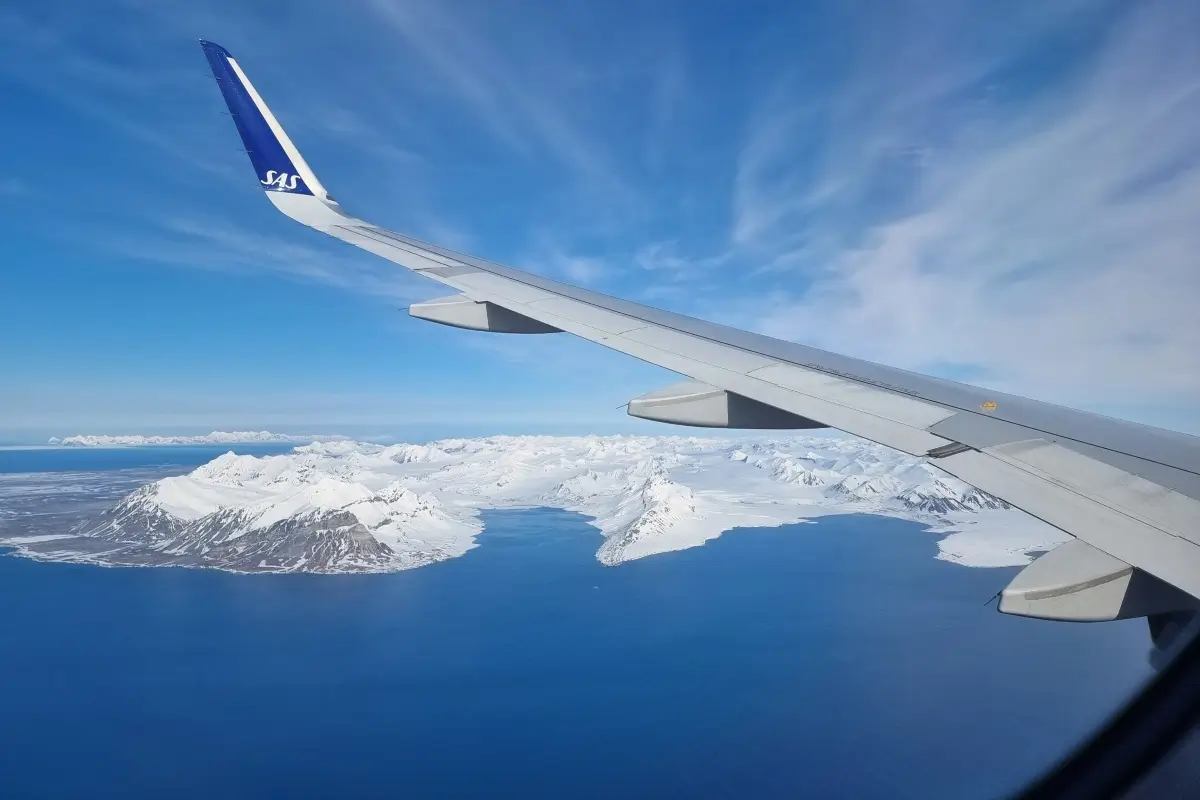 スヴァールバル上空からの眺め