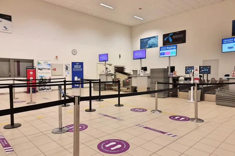 スヴァールバル空港のチェックインデスク