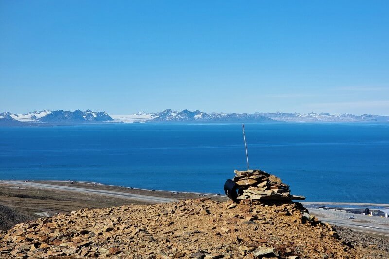 ロングイェールビーン郊外にあるハイキングコース山頂からの眺め